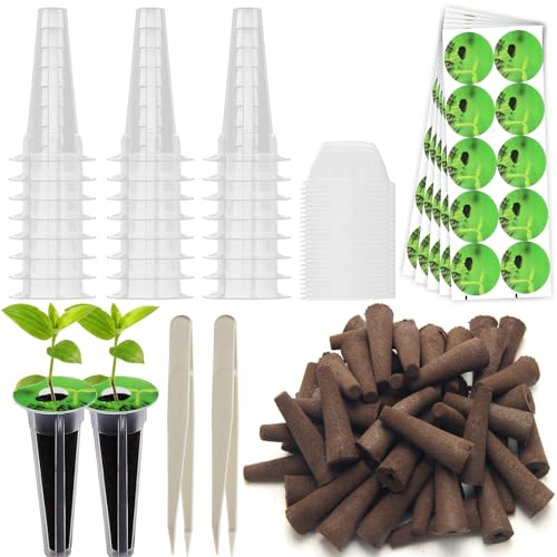 Windspeed Grow Sponges for Hydroponics, 150P Grow Anything Seed Pod kit Include 50 Grow Schwämme, 48 Grow Baskets, 48 Grow Domes, 50 Pod Labels, 2 Tweezers von Windspeed