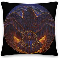 Feuer Rabe Premium Kissen Feuer Rabe Premium Kissen von WindwolfStudio