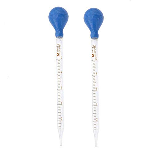 Windy5 10 ml Glas Teilstrich Tropfpipette Lab Dropper Dropping Pipettieren Blauen Gummi-Kopf Pipettierer von Windy5