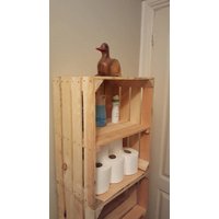 1 X Apfelkiste Mit Regal - Ideales Badezimmer Aufräumen/Organizer/Regal/Aufbewahrungslösung- Handgemachte Apfelkiste, Scheffelkiste 1 X Apfelkiste Mit Regal - Ideales Badezimmer Aufräumen/Organizer/Regal/Aufbewahrungslösung- Handgemachte Apfelkiste, Scheffelkiste von WineBoxesEtc