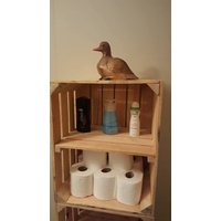 1 X Apfelkiste Mit Regal - Ideales Badezimmer Aufräumen/Organizer/Regal/Aufbewahrungslösung- Handgemachte Apfelkiste, Scheffelkiste von WineBoxesEtc