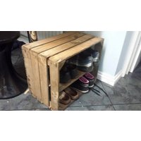 "Shabby Chic Schuhregal/Aus Holz - Handgemachtes Vintage "Apfelkiste Holz" Scheffel." "Shabby Chic Schuhregal/Aus Holz - Handgemachtes Vintage "Apfelkiste Holz" Scheffel." von WineBoxesEtc