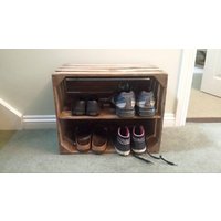 "Shabby Chic Schuhregal/Aus Holz - Handgemachtes Vintage "Apfelkiste Holz" Scheffel." "Shabby Chic Schuhregal/Aus Holz - Handgemachtes Vintage "Apfelkiste Holz" Scheffel." von WineBoxesEtc
