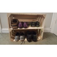 "Shabby Chic Schuhregal/Aus Holz - Handgemachtes Vintage "Apfelkiste Holz" Scheffel." "Shabby Chic Schuhregal/Aus Holz - Handgemachtes Vintage "Apfelkiste Holz" Scheffel." von WineBoxesEtc