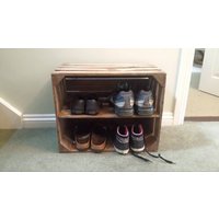 "Shabby Chic Schuhregal/Aus Holz - Handgemachtes Vintage "Apfelkiste Holz" Scheffel." "Shabby Chic Schuhregal/Aus Holz - Handgemachtes Vintage "Apfelkiste Holz" Scheffel." von WineBoxesEtc