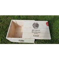 Traditionelle Hölzerne Weinkiste Mit Schiebedeckel - Kiste/Aufbewahrungseinheit | 6 Flaschengröße Weihnachtskorb Geschenkspielzeugkartenbox von WineBoxesEtc