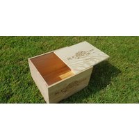 Traditionelle Weinkiste Aus Holz Mit Schiebedeckel - Kiste/Aufbewahrungseinheit | 6 Flaschen Weihnachtsgeschenkbox von WineBoxesEtc