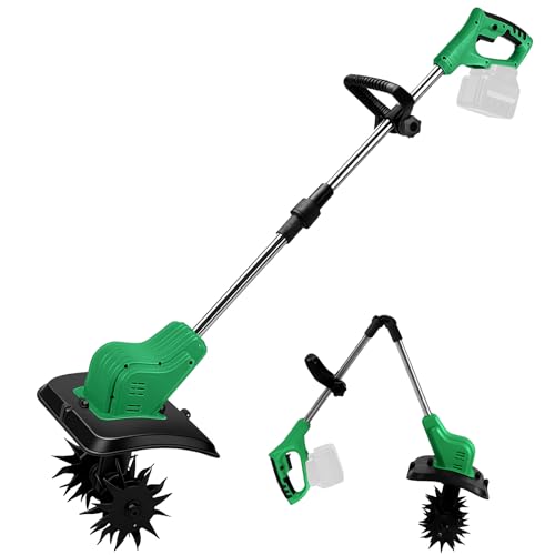 Akku-Bodenhacke für Makita 18V Akku, 650W Faltbar Gartenfräse Elektrisch, Bürstenloser Motor, 300 U/Min Geschwindigkeit, 16CM Arbeitstiefe und 30CM Arbeitsbreite (Ohne Akku) von WingFly
