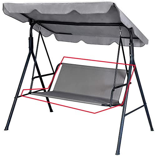 WingFly Gartensitzbezug für Schaukelstuhl, Schaukelstuhl, Sitzbezüge für Gartenschaukel, Abdeckung für Gartenstuhl, 2-/3-Sitzer (Grau, 168 x 56 x 56 cm) von WingFly