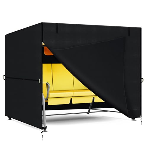 Hollywoodschaukel Abdeckung 2-3 Sitzer Schutzhülle, Gartenschaukel Schutzhülle Winddicht, Hollywood Swing Abdeckplane mit Kordelzug und Verstellbare Schnallen,420D Oxford-Stoff-210 * 150 * 150cm Hollywoodschaukel Abdeckung 2-3 Sitzer Schutzhülle, Gartenschaukel Schutzhülle Winddicht, Hollywood Swing Abdeckplane mit Kordelzug und Verstellbare Schnallen,420D Oxford-Stoff-210 * 150 * 150cm von WingFly