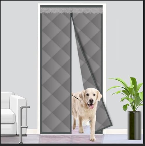 Magnet Wärmeschutzvorhang für Türen, Thermo Türvorhang, Isolier Schutz Vorhang, Haustierfreundlich, Wasserdicht, Winddicht, für Balkontür, Grau, Größe 100 x 200 cm Magnet Wärmeschutzvorhang für Türen, Thermo Türvorhang, Isolier Schutz Vorhang, Haustierfreundlich, Wasserdicht, Winddicht, für Balkontür, Grau, Größe 100 x 200 cm von WingFly