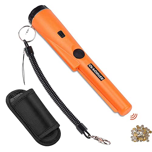 Metalldetektor Pinpointer Tragbar Metallsuchgerät IP66 Wasserdichter Metall PinPointer Metalldetektor Junior Hochempfindlicher 360° Scan Goldmünzen Metallsuchgerät für Goldmünze Hunt Relikte Schmuck von WingFly