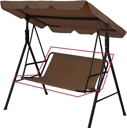 WingFly Ersatz-Schaukel Sitzbezug für Hollywoodschaukel, Sitzbezug für Gartenstuhl, für den Außenbereich 2- und 3-Sitzer (Braun, 158 x 52 x 52 cm) von WingFly