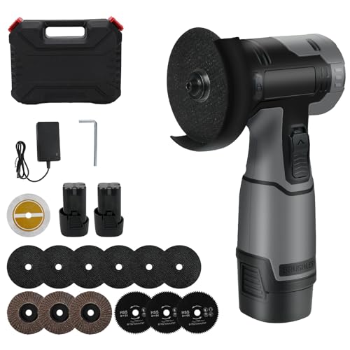 WingFly Mini Winkelschleifer, 16.8V Akku Winkelschleifer Mit 2 x 2000mAh Batterien, 13000 U/min, Mini Akku Flex 76MM, Elektrisches Trennschleifer zum Schneiden, Polieren und Schleifen von WingFly