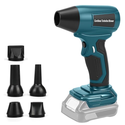 WingFly Turbo Gebläse Kompatibel mit Makita Makita 18V Akku, 130000RPM/Min 210W Laubbläser Gebläse, Tragbar Staubbläser, Jet Fan für Haartrocknung, Reinigung Auto,Tastatur (ohne Akku) von WingFly
