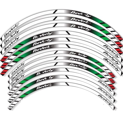 Wasserfeste Aufkleber Zur Modifikation Von Motorrad-Felgenaufklebern Für P&iaggio Für Beverly (Color : 4) von WingOt