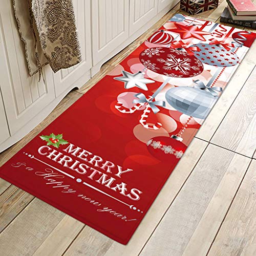Wingbind Teppich Anti Rutsch Unterlage Teppich Wohnzimmer Kurzflor Fußmatte Innenbereich Lustig Waschbar Weihnachten von Wingbind