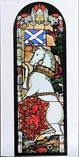 Winged Heart presented by Celtic Glass Designs Statische Fensterbilder im Edinburgh Einhorn-Design. von Winged Heart presented by Celtic Glass Designs