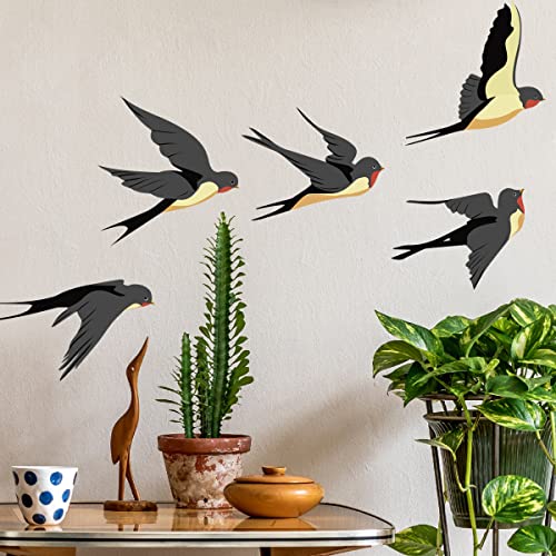 Winhappyhome Fliegende Schwalben Muster Wandaufkleber für Wohnzimmer Kinderzimmer Kindergarten Wanddeko von Winhappyhome