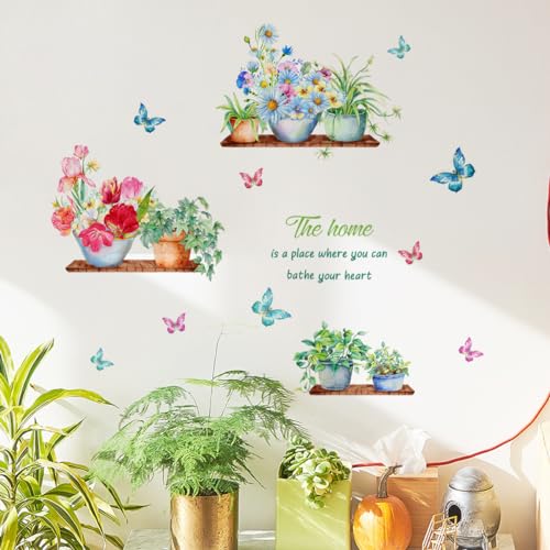 Winhappyhome Grüne Pflanzen-Wandaufkleber, englische Schmetterlinge, Hintergrund-Wanddekoration, Wandaufkleber Winhappyhome Grüne Pflanzen-Wandaufkleber, englische Schmetterlinge, Hintergrund-Wanddekoration, Wandaufkleber von Winhappyhome