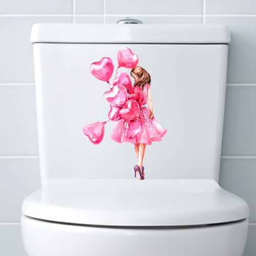 Winhappyhome Kleine Wandaufkleber Fenster Schlafzimmer Wohnzimmer Aufkleber Toilettendeckel Aufkleber Dekoration Abnehmbare Abziehbilder (Kleines Mädchen) von Winhappyhome