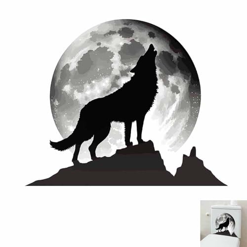 Winhappyhome Mond Wolf Toilettendeckel Aufkleber Fenster Aufkleber Dekoration Wandkunst Aufkleber Winhappyhome Mond Wolf Toilettendeckel Aufkleber Fenster Aufkleber Dekoration Wandkunst Aufkleber von Winhappyhome