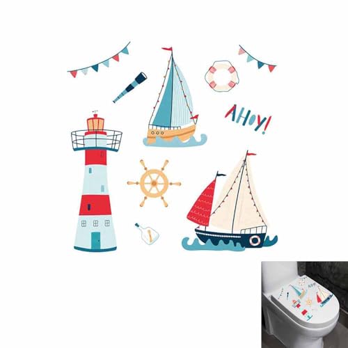 Winhappyhome Segeln Leuchtturm Badezimmer Wandaufkleber WC Deckel Aufkleber Dekoration Fensteraufkleber Winhappyhome Segeln Leuchtturm Badezimmer Wandaufkleber WC Deckel Aufkleber Dekoration Fensteraufkleber von Winhappyhome