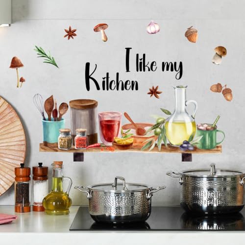 Winhappyhome Wandaufkleber Küche Kantine Dekoration Abnehmbare Aufkleber Aufkleber von Winhappyhome