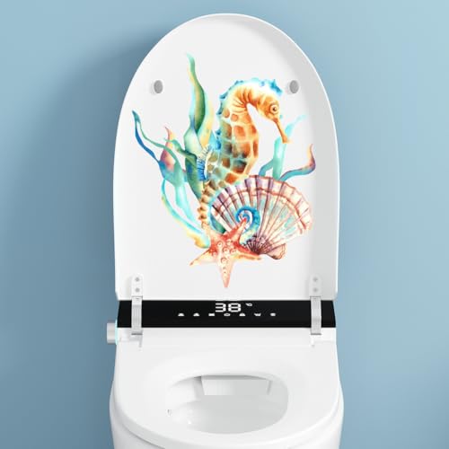 Winhappyhome Wandaufkleber für Kinderzimmer, Schlafzimmer, Wohnzimmer, kleiner Fensteraufkleber, WC-Deckelaufkleber (Seepferdchen) von Winhappyhome