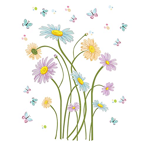 Winhappyhome Wandsticker mit Ringelblumen-Schmetterling-Motiv, für Kinderzimmer von Winhappyhome