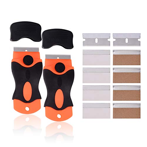 Winjun 2 Stück Ceranfeldschaber Kochfeldschaber Glasschaber Vignettenschaber mit 5Stk. Edelstahlklinge 5Stk. Kohlenstoffstahl Klingen Winjun 2 Stück Ceranfeldschaber Kochfeldschaber Glasschaber Vignettenschaber mit 5Stk. Edelstahlklinge 5Stk. Kohlenstoffstahl Klingen von Winjun