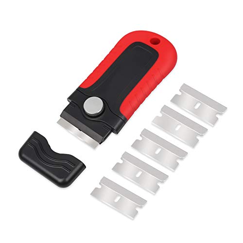 Winjun Profi Schaber für Herd Ceranfeld Backofen Reinigen, mit eigene Klingen Innengehäuse und 5 Stk. Kohlenstoffstahl Ersatzklinge Winjun Profi Schaber für Herd Ceranfeld Backofen Reinigen, mit eigene Klingen Innengehäuse und 5 Stk. Kohlenstoffstahl Ersatzklinge von Winjun