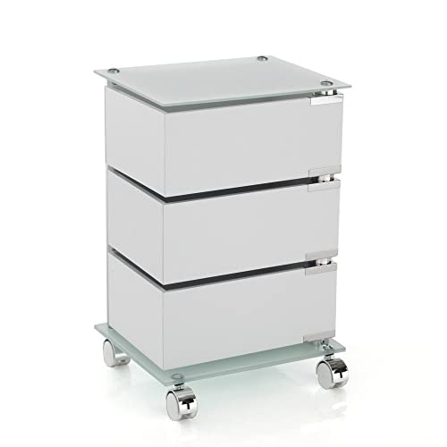 Wink Design Kommode Bobo Weiß 3 Schubladen MDF weiß lackiert Opak 58 x 38.5 x 31.5 cm 1E+1 kg von Wink Design
