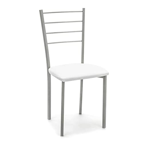 Wink Design Jen Evo White Set mit 4 Stuhl, Grau, Weiß, H88 x 40 x 40 cm von Wink Design