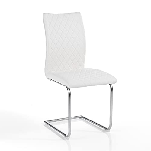 Wink Design Jillian White Set mit 4 Stuhl, Weiß, Chrom, 42x58xH94 cm von Wink Design