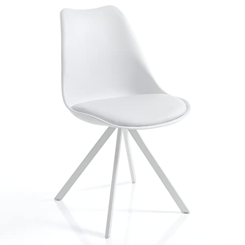 Wink Design Kira Slim White Set mit 4 Stuhl, Weiß matt, H 82 x 48 x 58 cm von Wink Design