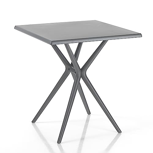 Wink Design Leichter Outdoor-Tisch, Polypropylen, Mattgrau, H76 x 70 x 70 cm von Wink Design