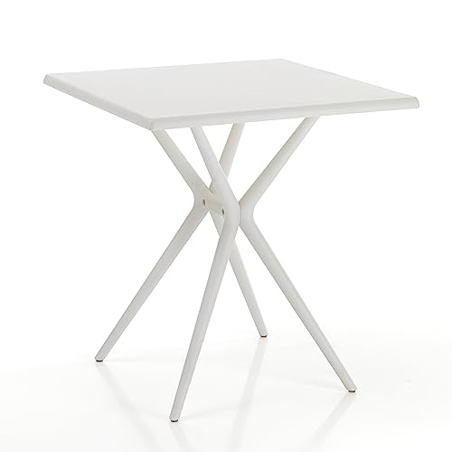 Wink Design Leichter Outdoor-Tisch, Polypropylen, Weiß matt, H76 x 70 x 70 cm von Wink Design