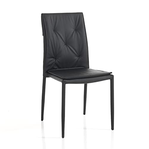 Wink Design Lilian Black Set mit 4 Stuhl, Schwarz, 44x51xH91 cm von Wink Design