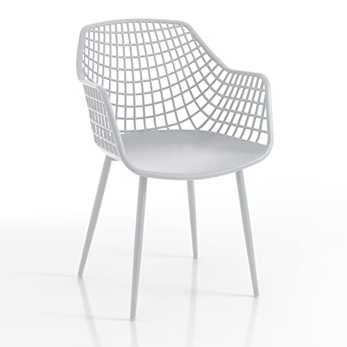 Wink Design Nadine Plus White 4er Set Outdoor-/Indoor-Stuhl, Weiß matt, H85 x 57 x 56 cm von Wink Design
