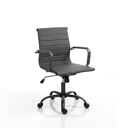 Wink Design Taylor Small Old Grey Bürostuhl, Metall, gealtertes Grau, Gunmetal, H89/97 x 54 x 60 cm von Wink Design