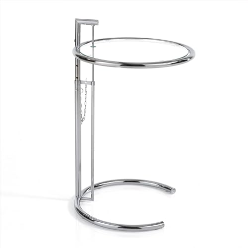 Wink Design Up-Down Crome Couchtisch, Chrom, Transparent, H69/ 74/79/ 84/89 x Ø48 cm von Wink Design