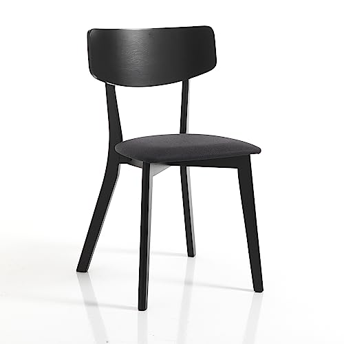 Wink Design Valenza Black Stuhl-Set, 2 Stühle, Mattschwarz, H80 x 44 x 47 cm von Wink Design