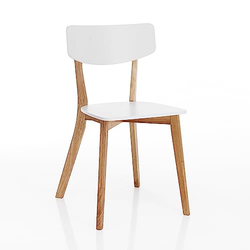 Wink Design Valenza White Set mit 2 Stühlen, Mattweiß, Eiche, H80 x 44 x 47 cm von Wink Design