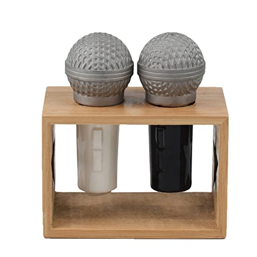 Winkee Rocks - Mikrofon Salt & Pepper Shaker | Die coolen Gewürzstreuer in Mikrofon Optik | Keramik- Salz und Pfefferstreuer | Deko für Küche | Geschenk zu Weihnachten, Hochzeitstag, Geburtstag von Winkee Rocks