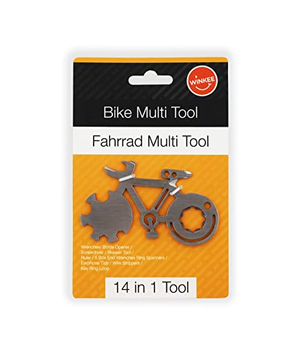 Winkee - Fahrrad Multitool | Das Universalwerkzeug in Fahrrad Optik | Mini Werkzeugset in einem Werkzeug | Praktisches Multitool Werkzeug für unterwegs | Geschenk zu Geburtstag, Oster, Weihnachten von Winkee