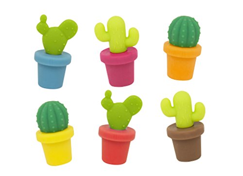 Kaktus Glasmarker 6 Stück | Cactus Wine Glass Markers von Winkee