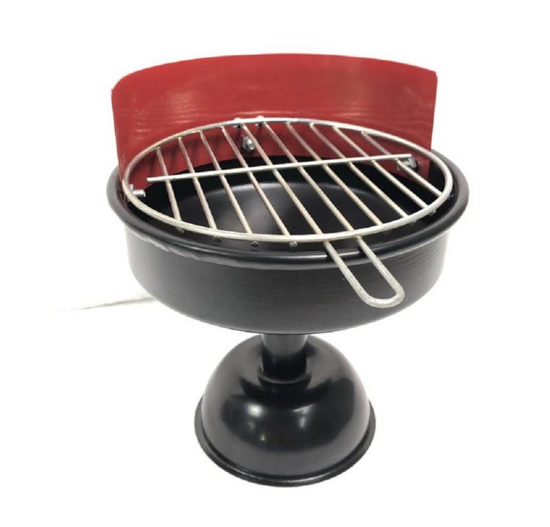Winkee Aschenbecher Mini BBQ Grill, Metall, ca. Ø 13 x 16 cm von Winkee