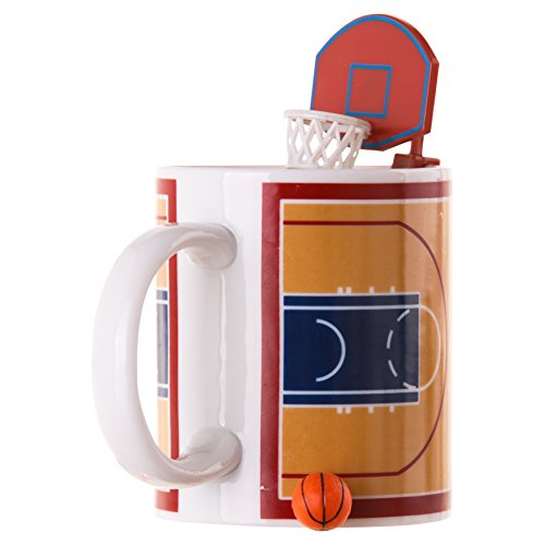 Winkee - Basketball Tasse mit Korb und Ball | Sport Kaffeebecher mit Spielfunktion für Basketball Fans von Winkee