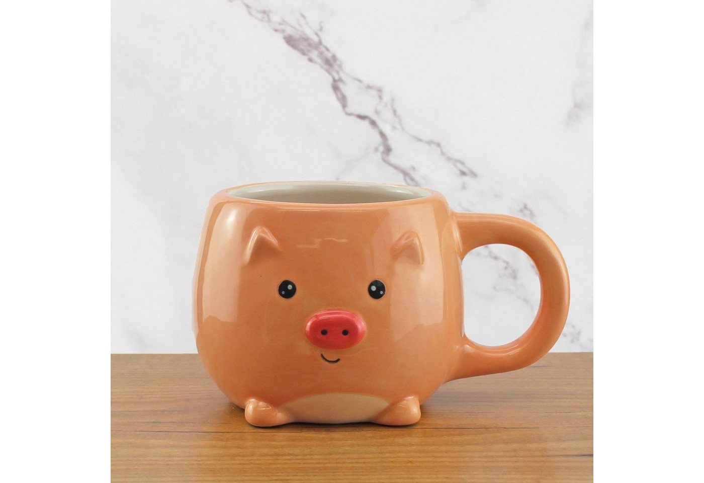 Winkee Becher Pet Friends Kaffeebecher Schweinchen, Keramik von Winkee